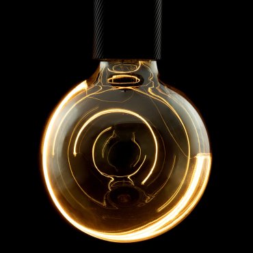 Segula LED lamp - Illusion Globe Crescent Slanting - Ø 12,5 x 18 cm - E27 - 6W dimbaar - 1900K - gerookt