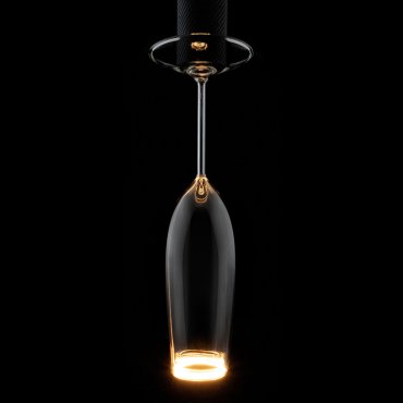 Segula LED lamp - Floating Champagne - Ø 8 x 35 cm - E27 - 4W dimbaar - 2200K - transparant