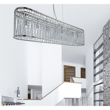 Searchlight Elise - hanglamp - 104 x 22 x 140 cm - chroom