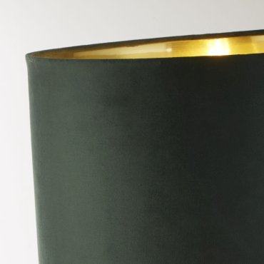 Searchlight Scarborough - tafellamp - Ø 40 x 67 cm - messing, goud en groen