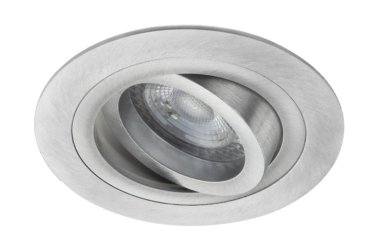 SHOWROOMMODEL -Energetic Brindisi - set van 3 - 6,7W dimbare LED incl. -  Ø 92 mm,  Ø 78 mm inbouwmaat - geborsteld aluminium (einde reeks)
