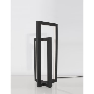 Nova Luce Zesiro - tafellamp - 17 x 17 x 42 cm - 12W dimbare LED incl. - zwart