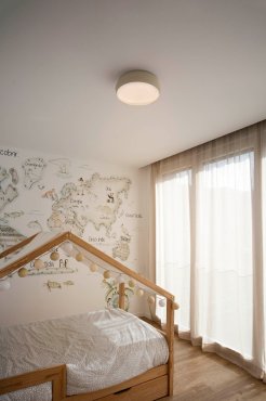 Faro Shoku - plafondlamp - Ø 35 x 9,3 cm - 24W dimbare LED incl. - beige