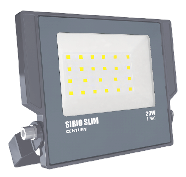 Century Italia Sirio Slim - verstraler - 16 x 2,9 x 14,7 cm - 20W LED incl. - IP66 - grijs