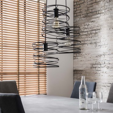 SHOWROOMMODEL - Vico Curl - hanglamp - Ø 40 x 150 cm - houtskool