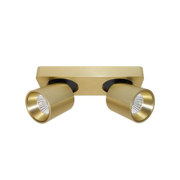 Artdelight Laguna - opbouwspot 2L - 22 x 8,5 x 9,5 cm - 2 x 6W dimbare LED incl. - goud geborsteld