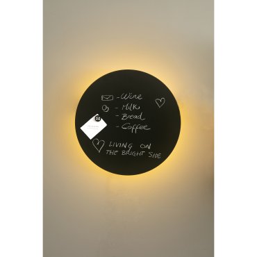 Faro Board - board wandlamp - Ø 45 x 3 cm - 12W LED incl. - mat zwart