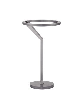 Nova Luce Tilia - tafellamp - Ø 22 x 38 cm - 16W dimbare LED incl. - mistig nikkel