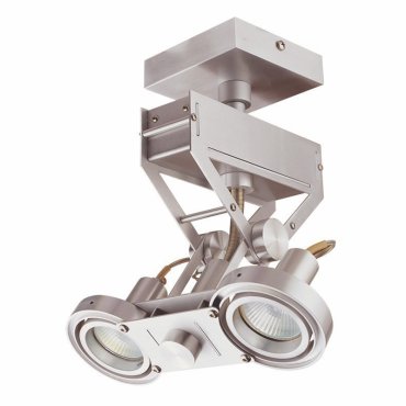 Artdelight Koln - opbouwspot 2L - 18 x 18 x 28 cm - 2 x 5W dimbare LED incl. - aluminium