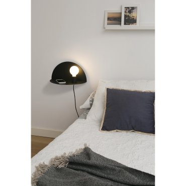 Faro Nit Right - wandverlichting met schakelaar - 40 x 20 x 20 cm - mat zwart