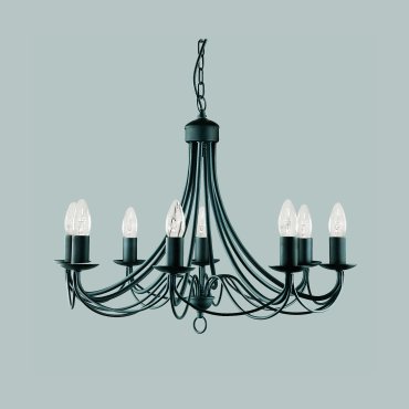 Searchlight Maypole - luster - Ø 60 x 100 cm - zwart