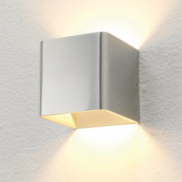 Artdelight Fulda - wandverlichting - 10 x 10 x 10 cm - 6W dimbare LED incl. - aluminium geborsteld
