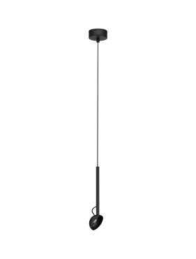 Nova Luce Ola - hanglamp - Ø 8 x 145 cm - 4W LED incl. - zandzwart