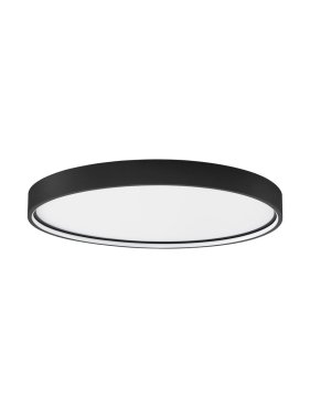 Nova Luce Olaf - plafondlamp - Ø 60 x 5 cm - 60W dimbare LED incl. - zandzwart