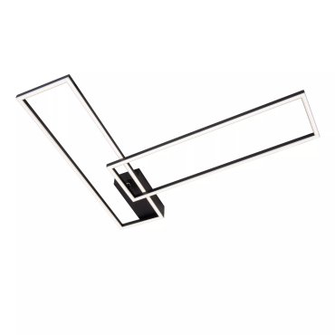 Lucide Arianne - plafondlamp - 22 x 93 x 7 cm - 23W LED incl. - instelbare lichtkleur - zwart