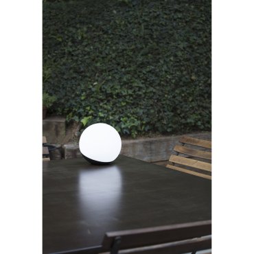 Faro Voila - draagbare lampen - 20 x 20 x 19 cm - 2W RGB LED incl. - IP44 - donkergrijs en opaal