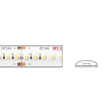 KLUS LED strip - 1cm breed, 500cm lengte - 24Vdc - dimbaar - 9,6W LED per meter - 240 LEDs per meter - IP65
