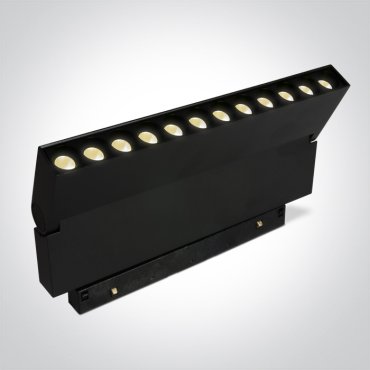 ONE Light magnetisch railsysteem MINI &amp; MIDI - kantelbare linear - railspot - 24,8 x 2,5 x 12 cm - 20W LED incl. - zwart