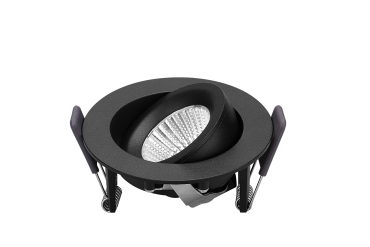 Artdelight Special - inbouwspot - Ø 95 mm, Ø 83 mm inbouwmaat - 9W LED incl. - dim to warm - IP54 - zwart
