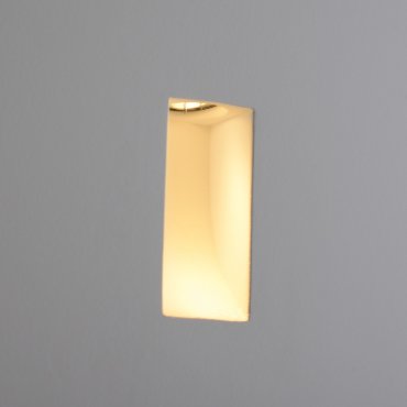 VK Lighting Gypsum - inbouw wandverlichting - 8 x 4,8 x 16,5 cm - 1W LED incl. - wit