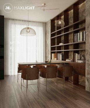 Maxlight Concept - hanglamp - 170 x 100 cm - goud