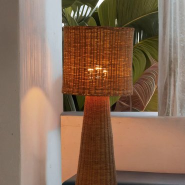 New Garden Grace 140 Nature - vloerlamp - Ø 37 x 137 cm - IP54 - rotan