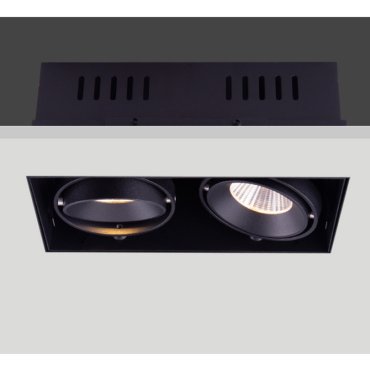 Artdelight Trofa - inbouwspot 2L - 195 x 95 mm, 197 x 97 mm inbouwmaat - zwart