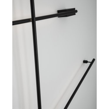 Nova Luce Gropius - wandverlichting - 90 x 9 x 3,5 cm - 15W LED incl. - zand zwart