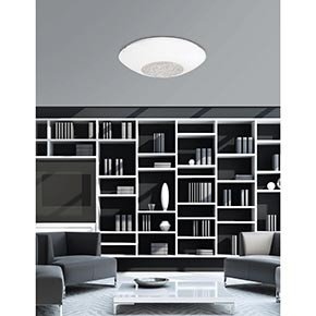 Nova Luce Era - plafondverlichting - Ø 50 x 12 cm - wit