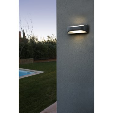 Faro View - wandverlichting - 29 x 10 cm - IP54 - donkergrijs