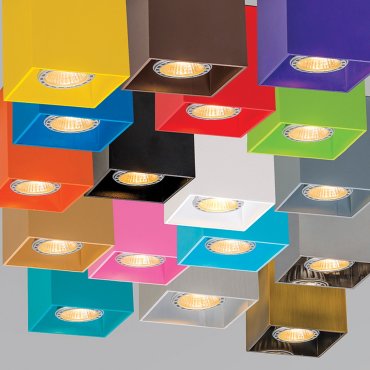 VK Simio Square - opbouwspot - 8,2 x 8,2 x 9,5 cm - grijs