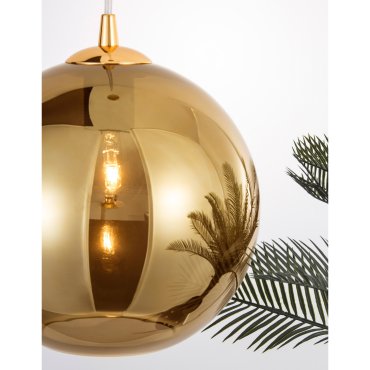 Nova Luce Nazio - hanglamp - Ø 35 x 120 cm - goud en chroom