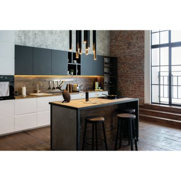 ONE Light LED Pendant Tubes - hanglamp - Ø 2,6 x 180 cm - 6W LED incl. - zwart