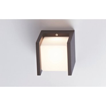 Artdelight Iser - plafondlamp/wandlamp - 10 x 10 x 11 cm - 10W dimbare LED incl. - IP54 - antraciet