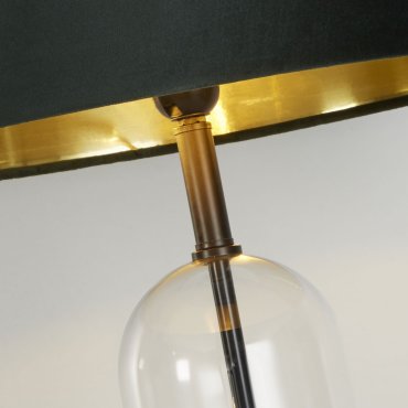 Searchlight Oxford - tafellamp - Ø 40 x 51 cm - zwart, goud en groen