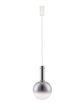 Nova Luce Nostos - hanglamp - Ø 25 x 170 cm - 6W dimbare LED incl. - rokerig glas en goud