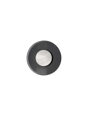 Nova Luce Esti - wandlamp - Ø 32 x 7 cm - 17W LED incl. - geborsteld nikkel en rokerig glas