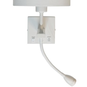 Artdelight Quad USB - wandverlichting met dubbele schakelaar en USB-poort - 18 x 11 x 11 cm - 3W LED incl. - wit