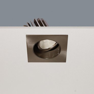 Artdelight Venice 2808 - inbouwspot - 80 x 80 mm, Ø 68 mm inbouwmaat - 8W dimbare LED incl. - IP44 - mat staal