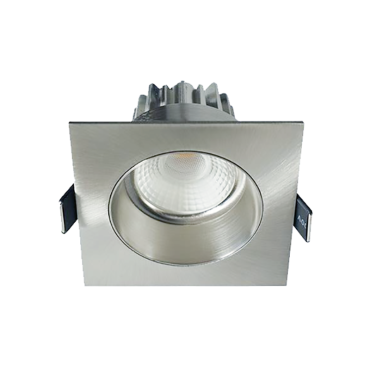Artdelight Venice 2708 - inbouwspot - 80 x 80 mm, Ø 68 mm inbouwmaat - 8W dimbare LED incl. - IP44 - mat staal