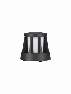 Nova Luce Stark - tuinpaal - Ø 16 x 14,6 cm - 8W LED incl. - IP65 - donker antraciet