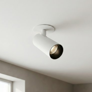 ONE Light COB Cylinders - opbouwspot 1L inclusief witte en zwarte reflector - Ø 6 x 9 cm - 6,5W dimbare LED incl. - wit