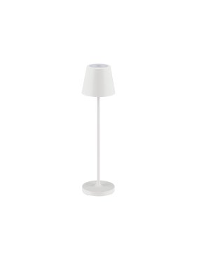 Nova Luce Petit - oplaadbare tafellamp - Ø 7 x 28 cm - 2W dimbare LED incl. - IP54 - wit