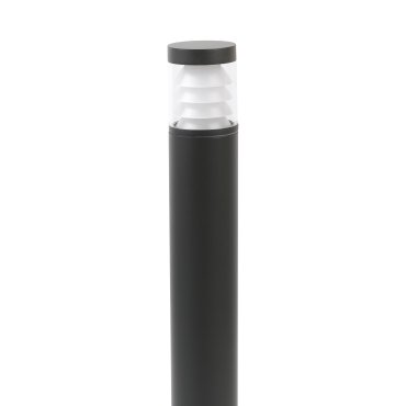 Faro Plim - tuinpaal - Ø 9 x 65 cm - 10W LED incl. - IP65 – donkergrijs met transparant glas