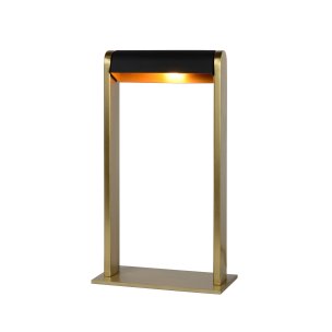 Lucide Loras - tafellamp - 18 x 9 x 32,5 cm - mat goud en zwart
