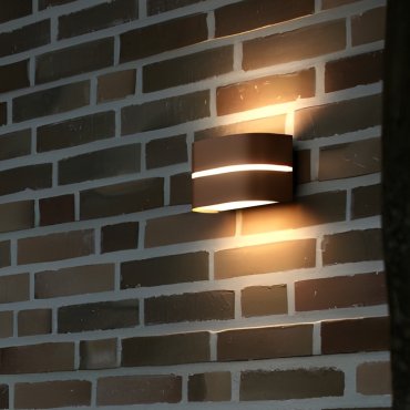 Nordlux Sibelis - buiten wandverlichting - 19,5 x 11,5 x 12 cm - IP54 - bruin