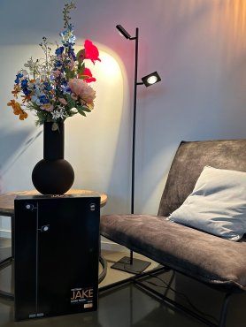 ETH Jake - vloerlamp - 31 x 18 x 150 cm - 3 stappen dimbaar - 20W LED incl. - zwart