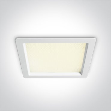 ONE Light UGR19 Office Range - inbouwspot - 175 x 175 mm, 160 x 160 mm inbouwmaat - 25W LED incl. - IP44 - wit