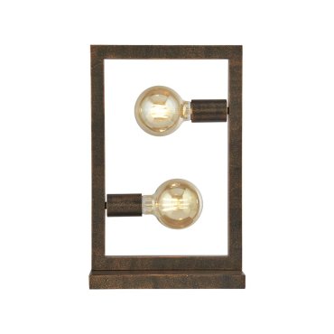Searchlight Oblong - tafellamp - 12 x 46 cm - rustiek bruin