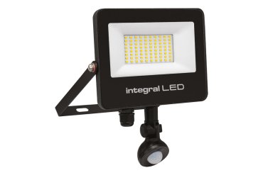 Integral LED Super Slim 2 - verstraler met bewegingssensor  - 18,6 x 3,9 x 22,3 cm - 50W LED incl. - IP67 - zwart